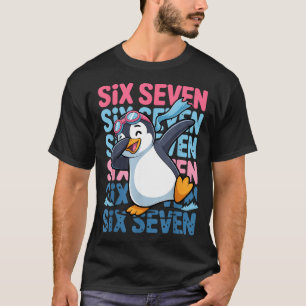 Funny Christmas Penguin Dabbing Xmas Dab Six Seven T-Shirt