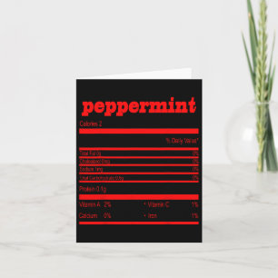Funny Christmas Peppermint Nutrition  Card