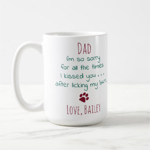 Funny Christmas Personalised Pet Photo Dog Dad Coffee Mug