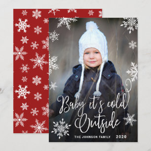 Funny Christmas PHOTO Baby It's Covid Outside Holiday Card