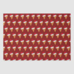Funny Christmas Pizza Slices in Santa Hats Red Tissue Paper<br><div class="desc">Funny pizza lover Christmas tissue paper for an Italian restaurant. Cute pepperoni slices with a hilarious Santa Claus hat in a fun red holiday food pattern.</div>