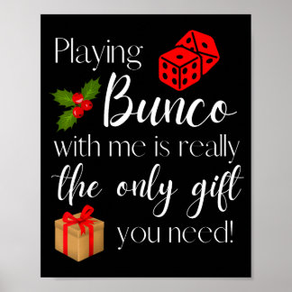 Funny Christmas Playing Bunco With Me Is Gift Bunc Poster