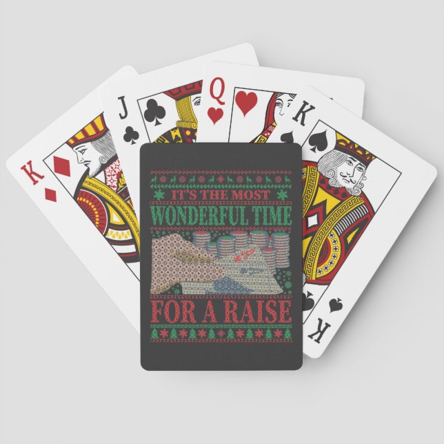 FUNNY CHRISTMAS POKER UGLY SWEATER PLAYING CARDS (Back)