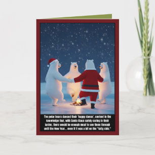 Funny Christmas polar bears Card