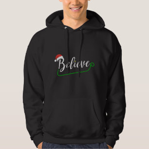 Funny Christmas Polar Express Believe Pyjamas Sant Hoodie