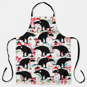 Funny Christmas Pooping Dogs Holiday Cooking  Apron