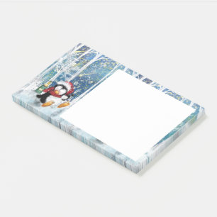 Funny Christmas Post-it® Notes Happy Penguin
