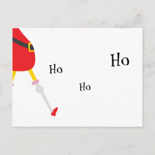Funny Christmas Postcard - Giraffe in Santa Suit