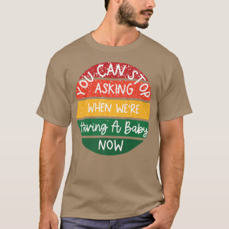Funny Christmas Pregnancy Announcement, Holiday Ba T-Shirt