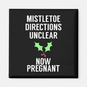 Funny Christmas Pregnancy Announcement Tee For Xma Magnet