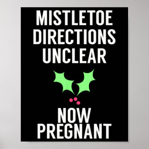 Funny Christmas Pregnancy Announcement Tee For Xma Poster
