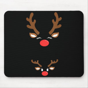 Funny Christmas Pregnancy Reindeer Pregnancy Annou Mouse Mat