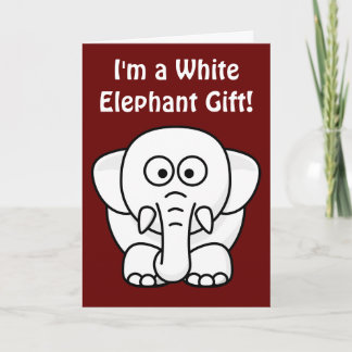 Funny Christmas Present: Real White Elephant Gift! Holiday Card
