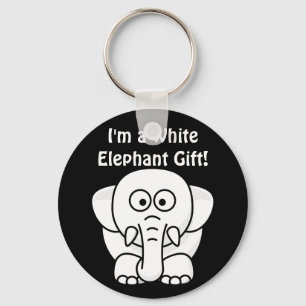 Funny Christmas Present: Real White Elephant Gift! Key Ring