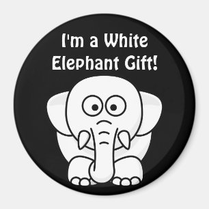 Funny Christmas Present: Real White Elephant Gift! Magnet