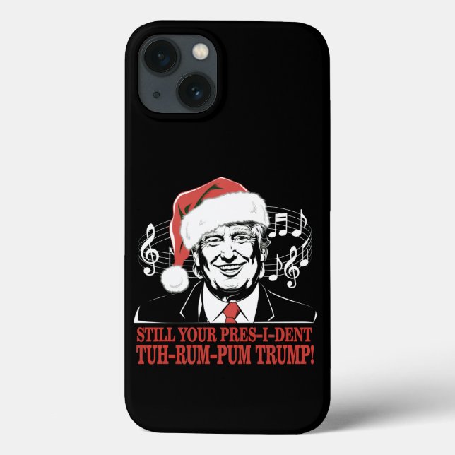 Funny Christmas President Trump Pyjamas Ugly Xmas Case-Mate iPhone Case (Back)