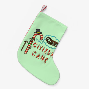 Funny Christmas Pun Citizen Cane Small Christmas Stocking
