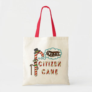 Funny Christmas Pun Citizen Cane Tote Bag