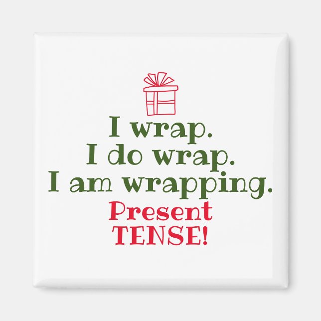Funny Christmas Pun | Holiday Grammar Humour Magnet (Front)
