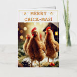 Funny Christmas Quote Cute Fun Chicks Photography Foil Holiday Card<br><div class="desc">A funny cute chicken christmas scene photography design. Easily customise this card and add your own photo if wanted! Designed with ❤ by Zaubershirts -</div>