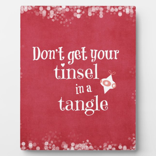 Funny Christmas Quote Plaque (Front)