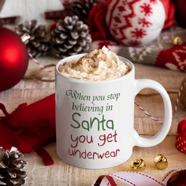 Funny Christmas quotes typography Holiday joke Coffee Mug (Creator Uploaded)