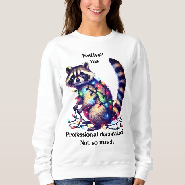Funny Christmas racoon tee (Front)