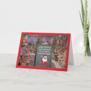 Funny Christmas raffle Holiday Card