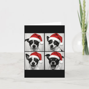 Funny Christmas Rat Terrier Santa Dog Lover Photo  Card