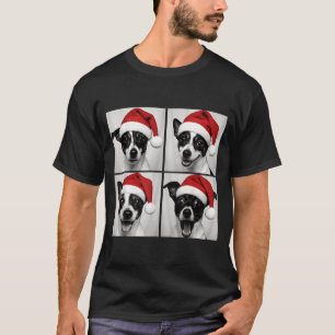 Funny Christmas Rat Terrier Santa Dog Lover Photo T-Shirt
