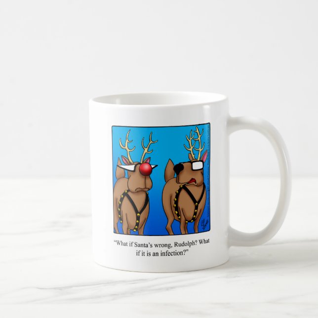 Funny Christmas Reindeer  Humour Mug Gift (Right)