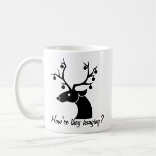 Funny Christmas Reindeer Ornaments Silhouette Coffee Mug