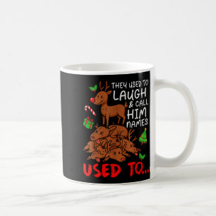 Funny Christmas Reindeer They Used To Laugh & Coffee Mug