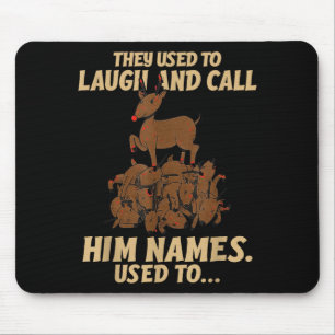 Funny Christmas Reindeer They Used To Laugh &amp;  Mouse Mat