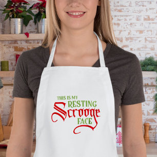 Funny Christmas Resting Scrooge Face Standard Apron