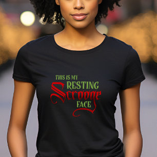 Funny Christmas Resting Scrooge Face T-Shirt