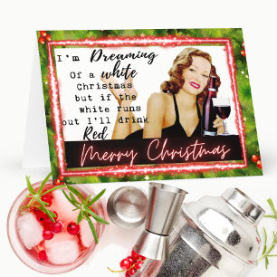 Funny Christmas Retro Card Best Friend "White"
