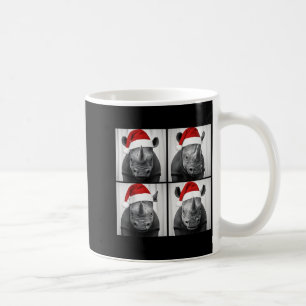 Funny Christmas Rhinoceros Santa Photo Booth Safar Coffee Mug