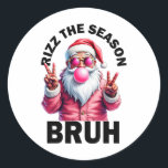 Funny Christmas Rizzmas Santa Xmas Rizz The Season Classic Round Sticker<br><div class="desc">Funny Christmas Rizzmas Santa Xmas Rizz The Season Bruh</div>