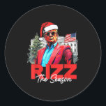 Funny Christmas Rizzmas Santa Xmas Rizz The Season Classic Round Sticker<br><div class="desc">Funny Christmas Rizzmas Santa Xmas Rizz The Season Trump</div>