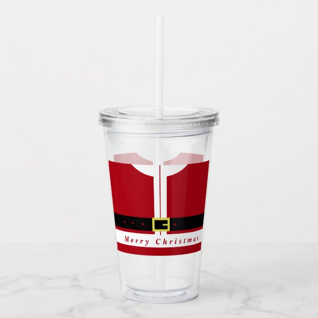 Funny Christmas Santa Acrylic Tumbler (Front)