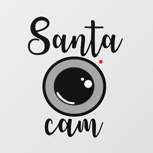 funny Christmas Santa cam business home Window Cling