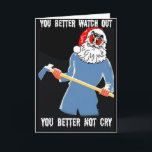 FUNNY CHRISTMAS SANTA CARD<br><div class="desc">GOTHIC CHRISTMAS CARD WITH A TWIST. UNUSUAL CHRISTMAS CARD WILL MAKE THEM SMILE</div>