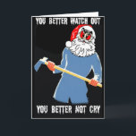 FUNNY CHRISTMAS SANTA CARD<br><div class="desc">GOTHIC CHRISTMAS CARD WITH A TWIST. UNUSUAL CHRISTMAS CARD WILL MAKE THEM SMILE</div>