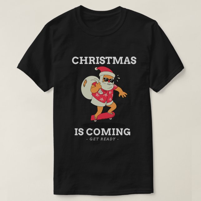 Funny Christmas "Santa Christmas" Graphic T-Shirt (Design Front)