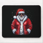 Funny Christmas Santa Claus African American Cute  Mouse Mat<br><div class="desc">Funny Christmas Santa Claus African American Cute Xmas</div>