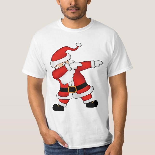 Funny Christmas Santa Claus Dabbing T-Shirt (Front)