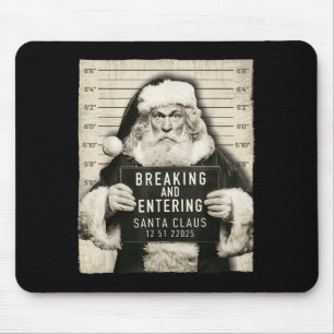 Funny Christmas Santa Claus Humor Mugshot Xmas Men Mouse Mat
