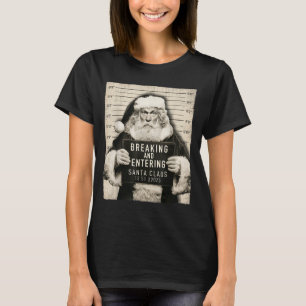 Funny Christmas Santa Claus Humor Mugshot Xmas Men T-Shirt