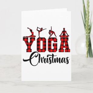 Funny Christmas Santa Claus Meditating Yoga Lover Card